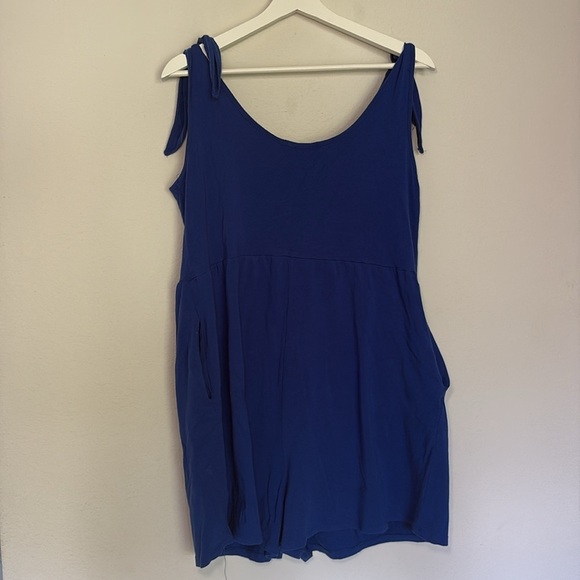 Blue Romper with Tie Straps Culture Code size small - Picture 6 of 6